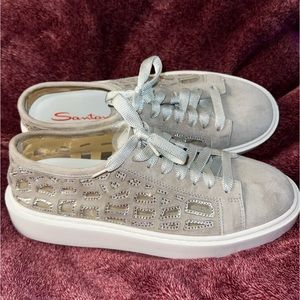 Santoni Rhinestone Embellished Sneakers